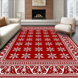 Festive Snowflake with Intricate Winter Holiday Motifs(Red)