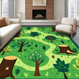 Whimsical Stone Pathway Illustration(Green)