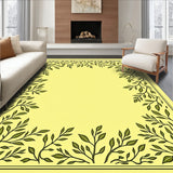 Enchanted Garden Motif Heirloom Verdant Foliage Labyrinth(Yellow)