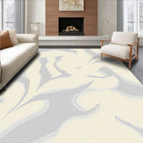 Abstract Brushstroke Canvas with Flowing Artistic(Beige)
