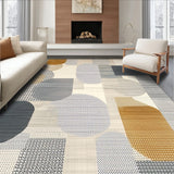 Elegant Beige and Grey Modern Geometric Spotted(Gray)