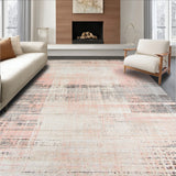 Contemporary Distressed Runner Elegant Floor(Pink)