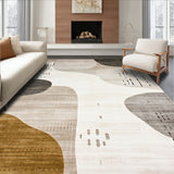 Abstract Art Area Modern Runner Non Slip Floor Accent(Gray)