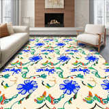 Charming Daisy Chain Circular Motif Tapestry(Beige)