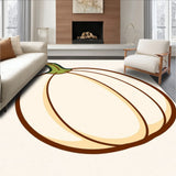 Thanksgiving Botanical Squash Decorative Throw(Beige)