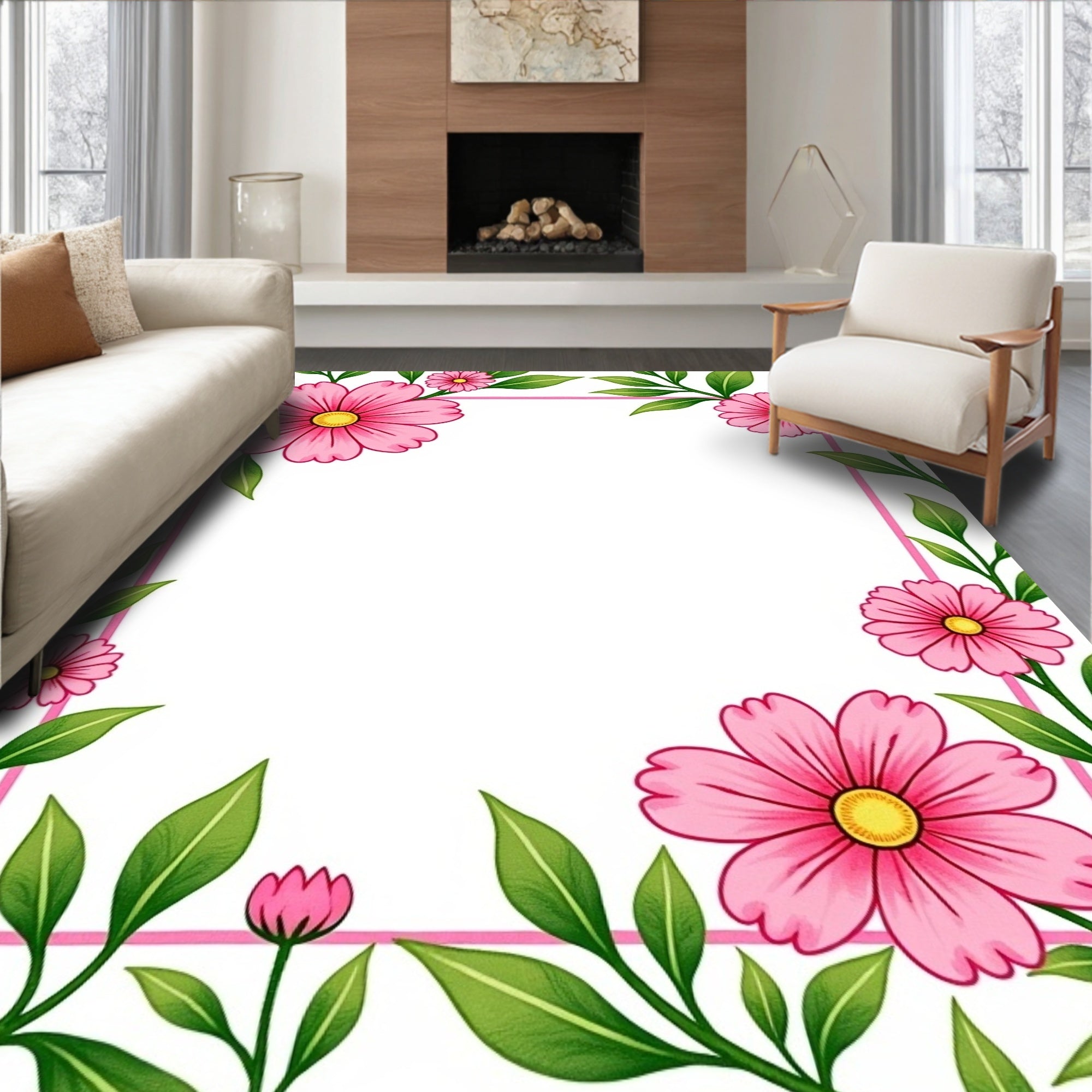 Blooming Floral Fantasy Enchanted Garden Whimsical Fairytale Charm (Pink) - ODIKA