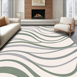 Contemporary Abstract Waves with Subtle Neutral Tones and Flowing Lines(Beige)