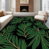 Exotic Tropical Leaf Botanical Jungle Rainforest Verdant(Black)