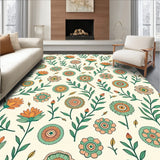 Boho Floral Botanical Artistic Embellished Decorative Statement (Beige) - ODIKA