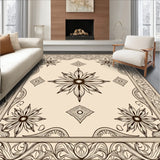 Intricate Medallion Motif Featuring Ornate Interlocking Floral (Beige) - ODIKA