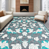 Ultra Soft Area Rug, Non Slip, Stain Resistant, Washable Area Rugs for Living Room, Bedroom, Contemporary Floral Modern(Gray)