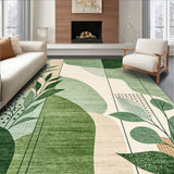 Geometric Abstract Animal Inspired Area with Nature Motifs(Green)