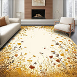 Goldenrod Field Bloom Warm Beige Brown Tones(Beige)