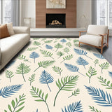 Botanical Leaf Motif Fuzzy with Nature Inspired Design (Ivory)