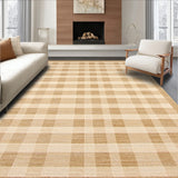 Artisan Crafted Checkerboard Area With Harmonious Neutral Design(Beige)