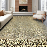 Cozy Cheetah Print Beige Area Modern Home Accent(Beige)