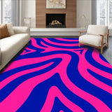 Abstract Ripple Design Featuring Bold Interlaced Lines(Pink)