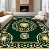 Celestial Medallion Interlocking with Starburst Accents (Green)