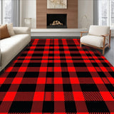 Rustic Highland Plaid Featuring Dynamic Interlaced Stripes(Red)