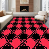 Traditional Highland Gingham with Vintage Checkered Motifs(Red)