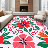 Tropical Hibiscus Scroll Design(Red)