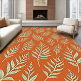 Botanical Fern Frond Luxurious Comfort Surface(Orange)