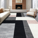 Ultra Soft Area Rug, Non Slip, Stain Resistant, Washable Area Rugs for Living Room, Bedroom, Abstract Line Modern(Gray)