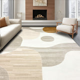 Beige Entryway Runner With Contemporary Abstract(Beige)