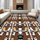 Buffalo Plaid Pumpkin Mushroom Harvest Countryside(Brown)