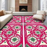 Festive Nordic Snowflake Lace Medallion Interlocking Ornament Design(Red)