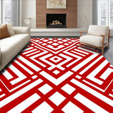 Jolly Nordic Buffalo Lattice Hearth Accent(Red)