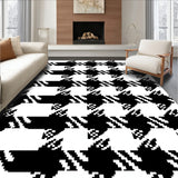 Winter Buffalo Plaid Design Accent Textile(Black)