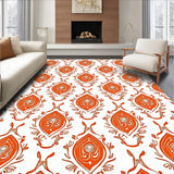 Paisley Cascade with Teardrop Shapes and Flowing Vine Arrangements (Orange)