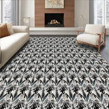 Sublime Zigzag Herringbone Fashionable Trendy Pathway(Black)