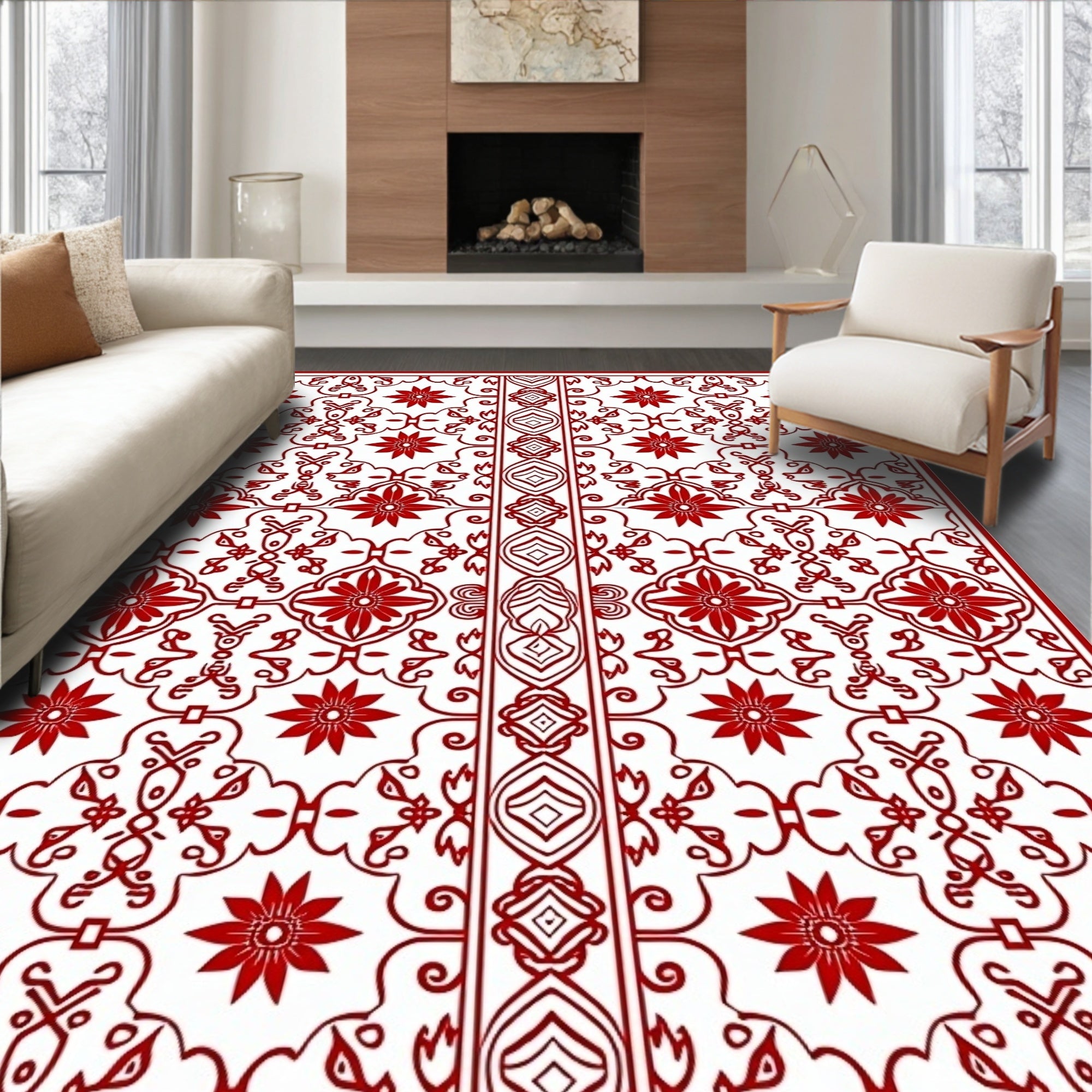 Timeless Lattice with Interlocking Bursts (Red) - ODIKA