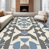 Ultra Soft Area Rug, Non Slip, Stain Resistant, Washable Area Rugs for Living Room, Bedroom, Coastal Nautical Stripe(Beige)