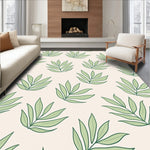 Petal Outline Floor Accent with Botanical Inspired Contours (Green) - ODIKA