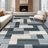 Industrial Chic Runner Durable with Geometric(Gray)