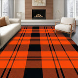 Harvest Tartan Plaid With Twisted Checkered Stripes(Orange)