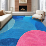 Ultra Soft Area Rug, Non Slip, Stain Resistant, Washable Area Rugs for Living Room, Bedroom, Abstract Modern Jardin(Blue)