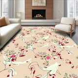 Elegant Vine Scrolls with Delicate Floral Accents and Graceful Curves (Beige) - ODIKA