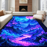 Electric Floral Galaxy Motif(Blue)