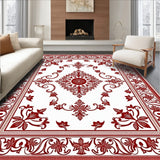 Elegant Paisley Medallion Tapestry Vintage Botanical Symphony(Red)