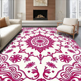 Medallion Shag with Ornate Symmetrical Details (Pink)