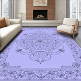 Lavender Swirl Mosaic with Ornate Floral Embellishments(Purple)