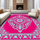 Ornate Damask with and Silver Interlocking Flourishes (Pink) - ODIKA