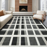 Linear Rhythm Woven Stripe Accent Graphic Decor(Gray)