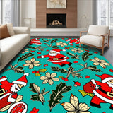 Jolly Santa Claus Holiday Doorway Seasonal Welcome Design(Red)