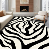 Abstract Zebra Striped Design with Contemporary Art Influence(Black)