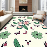 Lunar Bloom Moth And Mushroom Interlocking Botanical(Ivory)